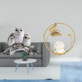 thumbnail image 2 of Figuras de búho modernas, estatua de búho, bola de cristal, animal artificial, artesanía de resina, material de hierro, adecuado para dormitorio,, 2 of 8