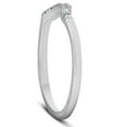 thumbnail image 3 of Pompeii 1/15ct Curved Contour Notched Diamond Wedding Ring 14K White Gold (G/H,I1), 3 of 4