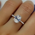 thumbnail image 4 of solitaire jewels 1.75CT Oval Moissanite Solitaire Engagement Ring For Women, 18K White Gold, 4 of 5