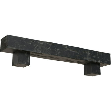 

Ekena Millwork 6 H x 10 D x 48 W Pecky Cypress Faux Wood Urethane Fireplace Mantel Kit W/ Alamo Corbels Aged Ash