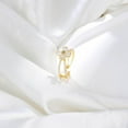 thumbnail image 4 of Chic Lily Flower Ring for Women Cubic Zirconia Cross Statement Ring Floral Promise Engagement Rings Adjustable Finger Band Rings, 4 of 6