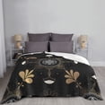 thumbnail image 5 of XMXT Flannel Throw Blanket for Couch, Gold Deco Flower Bed Sofa Decor Blankets for Home Bedroom, 80 x 60 inches, 5 of 9
