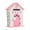 Pink, variant on Dualoai Locking Mailbox Wood Newspaper Wall Mount Mailbox for School Home Front Door Red
