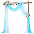 thumbnail image 1 of White Wedding Curtains Arch Draping Fabric Ceremony Backdrop Decorations, 1 of 7