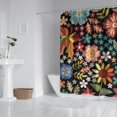thumbnail image 3 of Farmhouse Botanical Bee Shower Curtain – Watercolor Floral Garden Print for Rustic Bathtub or Shower Area, 3 of 5