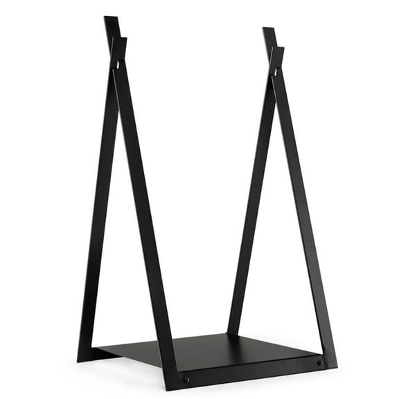 Resenkos Logs Stand Stacker Holder,Firewood Log Rack,Triangle Firewood Rack with Raised Base for Fireplace Fire Pit-Black