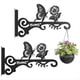 thumbnail image 1 of Metálicos para Plantas de 25 cm - Colgadores de Pared Decorativos con Diseño de Mariposa para Uso en Interiores y Exteriores - 2 Soportes para Colgar, 1 of 9