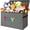 Large Gray, variant on VICTORICH Space-Saving Toy Chest, 32 gal Extra Large Collapsible Toy Storage Bins with Lids for Kids Playroom, Beige