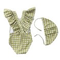 thumbnail image 3 of Baby Girl Swimsuit Cute One Piece Bathing Suit with Sun Protection Ruffles Swimwear (9M-6T), 3 of 3