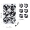 BLNVKOP Christmas Balls 6 Hand Drawn Christmas Ball 6cm PVC Box Tree