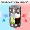 thumbnail image 2 of 20oz Coffee Tumblers Brown Halloween Ghost Pattern Stainless Steel Vacuum Insulated Travel Tumbler Coffee Cups Mug with Lid and Straw with Cleaning Brush for Cold & Hot Drinks, 2 of 5