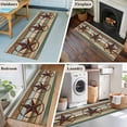 thumbnail image 6 of 2x6 Kitchen Runner Rug, Teal Brown Farmhouse Non-Skid Rubber Backing Large Rectangle Rugs - Living Room Bedroom Home Office, Country Texas Star Vintage Indoor Floor Mat Carpets Washable Rug, 6 of 9