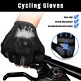 thumbnail image 4 of Guantes de bicicleta de gel de medio dedo, guantes de bicicleta antideslizantes antigolpes, guantes de ciclismo de medio dedo transpirables para hombres, guantes de bicicleta de montaña de gel de vera, 4 of 5