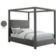 thumbnail image 2 of Meridian Furniture Emerson Grey Linen Textured Fabric King Bed, 2 of 8