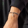 thumbnail image 4 of Double Chain Hollow Cross Pendant Stainless Steel Lobster Claw Claw Bracelet Fashion Hip Hop Punk Party Men's Jewelry Gift, 4 of 5