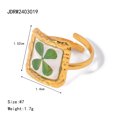 thumbnail image 1 of Bague en Acier Inoxydable Réglable avec Motif de Fleurs d'Éternité Rétro Littéraire Plaqué Or 18K pour Femmes Cadeau JDRW2403019, 1 of 6