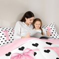 thumbnail image 5 of Manfei Initial Letter Alphabet 7-Piece King Bedding,Ribbon Bow Lovely Loves King Bed in a Bag,Pink Reversible, 5 of 7