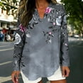 thumbnail image 5 of Women's Blouses V Neck Dressy Casual Long Sleeve Tops Business Work Raglan Shirts Fashion, 5 of 5