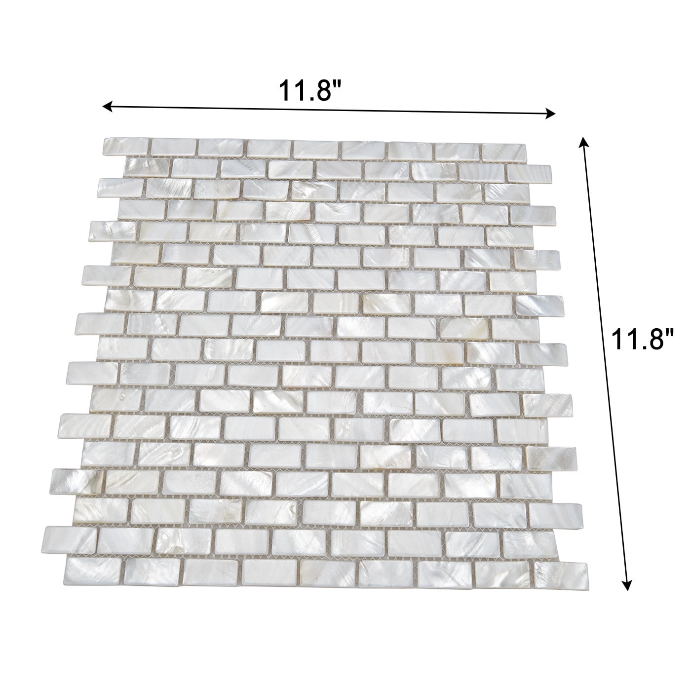 Art3d 12" x 12" 10 Pieces Mother of Pearl Shell Mosaic Backsplash Tile for Kitchen, Bathroom Walls