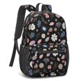 thumbnail image 2 of Pioneer Flower Floral Print Pattern 17" School Backpacks for Teens,Waterproof Oxford Fabric,S-Shape Padded Straps for School,Travel,Hiking,Camping, 2 of 5