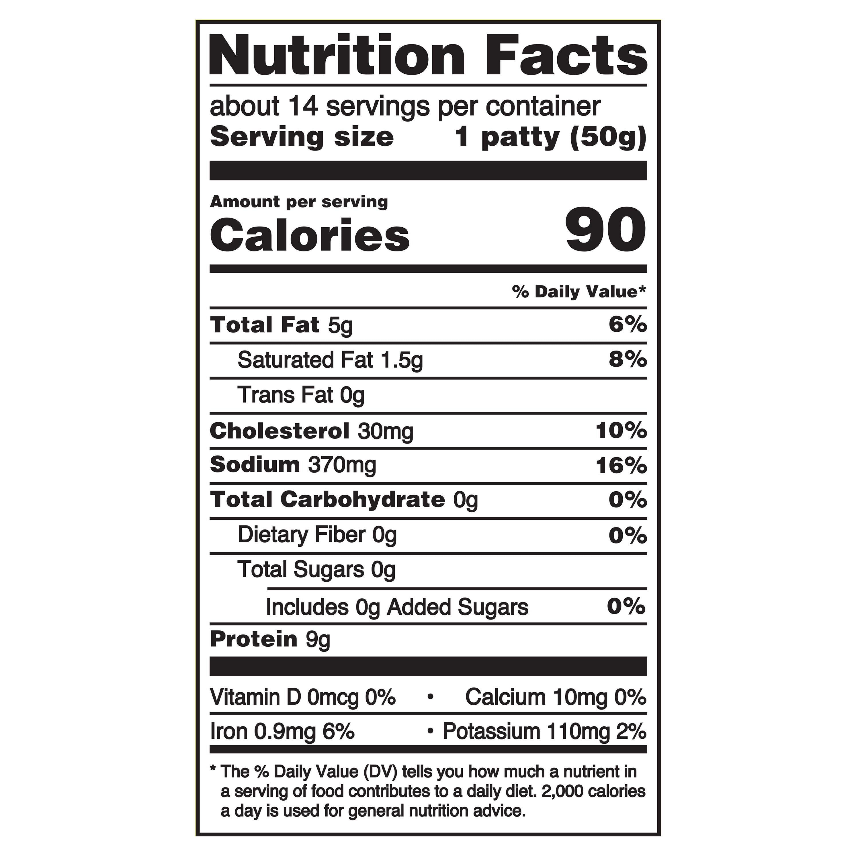 Great Value Fully Cooked Original Turkey Breakfast Patties, 24.92 oz