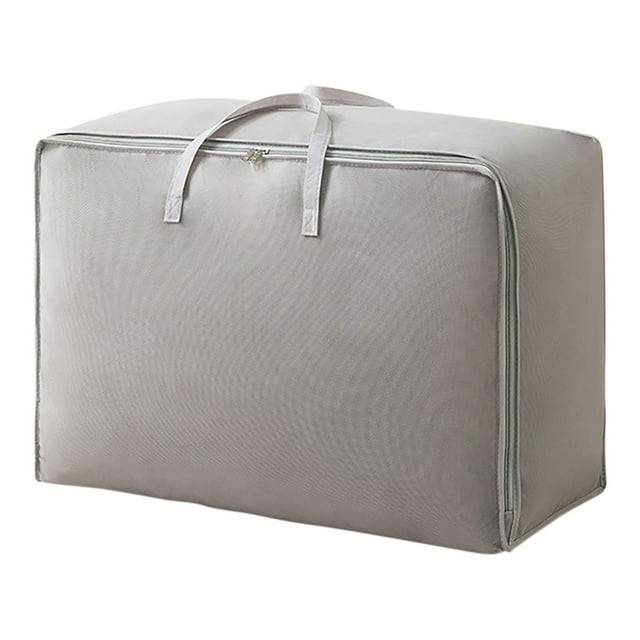 Clothing Storage Large Capacity Clothes Storage Bag Organizer with Reinforced Handle Thick Fabric for Comforters, Blankets, Bedding, Foldable with Sturdy Zipper, Clear Window Storage Bag Organizer