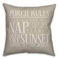 thumbnail image 2 of Creative Products Porch Rules on Gray 18x18 Indoor / Outdoor Pillow, 2 of 3