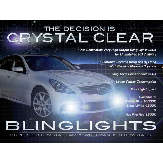 For Infiniti G G25 G35 G37 IPL LED Fog Lamps Driving Lights