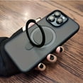 thumbnail image 4 of UltraProtect Magnetic Wireless Charger Ring Stand Case - Shockproof, Matte Clear Cover with Lens Protective Film for iPhone 15/14/13/12/11 Pro Max/Plus - Luxury Phone Accessories with Bumper Protectio, 4 of 5