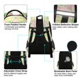 thumbnail image 4 of FORMRS Unisex Backpack Elementary School Travel Bookbag with Reflective Stripes, Retro Beige Stars, 4 of 7