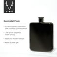 thumbnail image 3 of Viski Gunmetal Stainless Steel Liquor Flask for Outdoor, Gifts for Men, 6oz, 3 of 6