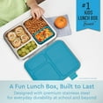 thumbnail image 2 of Bentgo Kids Stainless Steel Prints Leak-Resistant Lunch Box - 3-Compartments with Bonus Silicone Container, Durable, Eco-Friendly, Dishwasher Safe, BPA-Free, Ideal for School, Ages 3+ (Dinosaur), 2 of 8