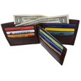 thumbnail image 6 of Bifold Men's Genuine Leather Center Flap Multi Card Holder Wallet NEW (Brown), 6 of 6