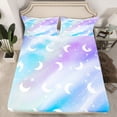 thumbnail image 2 of jejeloiu Tie Dye Galaxy Full Size Sheets,Multicolor Stars Glitter Print Bed Sheets For Teens 4pcs, 2 of 7