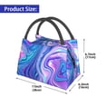 thumbnail image 2 of Fuzoiu Swirl Blue And Purple Print Portable Insulation Lunch Bag,Large Lunch Box,Container Reusable Leakproof Tote for Work, Travel, and Outdoor Activities, 2 of 6