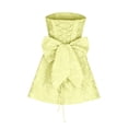 thumbnail image 4 of Strapless Jacquard Mini Dress for Women A-Line Graduation Party Dress with Back Bow and Lace-Up Corset, 4 of 8
