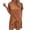 Underpants for women plus size-Brown, variant on Guieoi Summer Two-Piece Outfit Solid-Color Short-Sleeve Top and Pants Casual Matching Set Pink XL