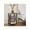 Rustic Brown, variant on 1pc Wooden End Table With 3 Shelves, Sofa Side Table With X-Shaped Metal Frame For Living Rooms, Home Offices, Parlors