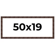 50x19 Frame Brown Burl Real Wood Picture Frame Width 1.625 Inches | Interior Frame Depth 0.5 Inches