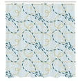 thumbnail image 3 of Ambesonne Blue Nautical Shower Curtain, Connected Shapes Art, 69"Wx84"L, Pale Blue Dark Yellow, 3 of 3