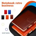 thumbnail image 3 of facefd Notebook Plain Vintage Transverse Button Jotter Keep Diary Journals Paper Halloween Thanksgiving Gift Business Red, 3 of 9