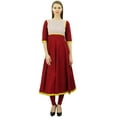 thumbnail image 3 of Bimba Women Designer Flared Anarkali Dress Cotton Kurta Chic Custom Kurti Long Tunic, 3 of 9