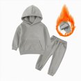 thumbnail image 2 of Gibobby Toddler Baby Boys Fall Winter Outfits Long Sleeve Sweatshirts Pants 2Pcs Clothes Set 6 12 Months 2T 3T 4T 5T 6T 7T Kids Winter Warm Outfit(6-7 Years,Grey), 2 of 4