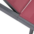 thumbnail image 6 of LeisureMod Outdoor Chaise Lounge Chair with Aluminum Frame and Sling Fabric Seat Adjustable Reclining Positions for Modern Home, Patio, Backyard Marlin Collection Set of 2 in Burgundy, 6 of 10