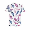 thumbnail image 5 of Women's Floral Print T-shirts Plus Size Summer Graphic Basic Tees Short Sleeve Tunic Tops Loose Fit (3XL, Purple), 5 of 5