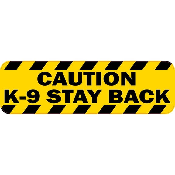 10in x 3in Caution K-9 Stay Back Sticker