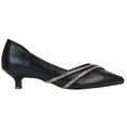 thumbnail image 3 of XY London Womens Kirsty Rhinestone Kitten Heel Court Pumps, 3 of 5