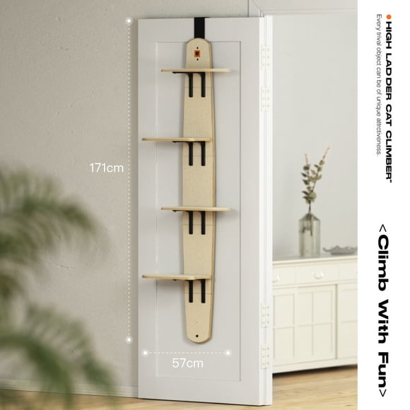 Meow Wang also cat climbing rack cat grab board one-piece cat shelf Wall wall hanging door hanging cat supplies wholesale