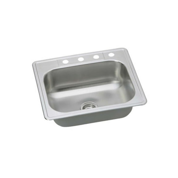Proflo Pfsr252264 25" Single Basin Drop In Stainless Steel Kitchen Sink - Stainless Steel