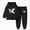 T3-Black, variant on 5-6 Years Child Girls Outfits Sweatsuit Set Long Sleeve Sweatshirt Sweatpant Tracksuit Sets Hoodie Pants Casual Set Girls Gray Tracksuit